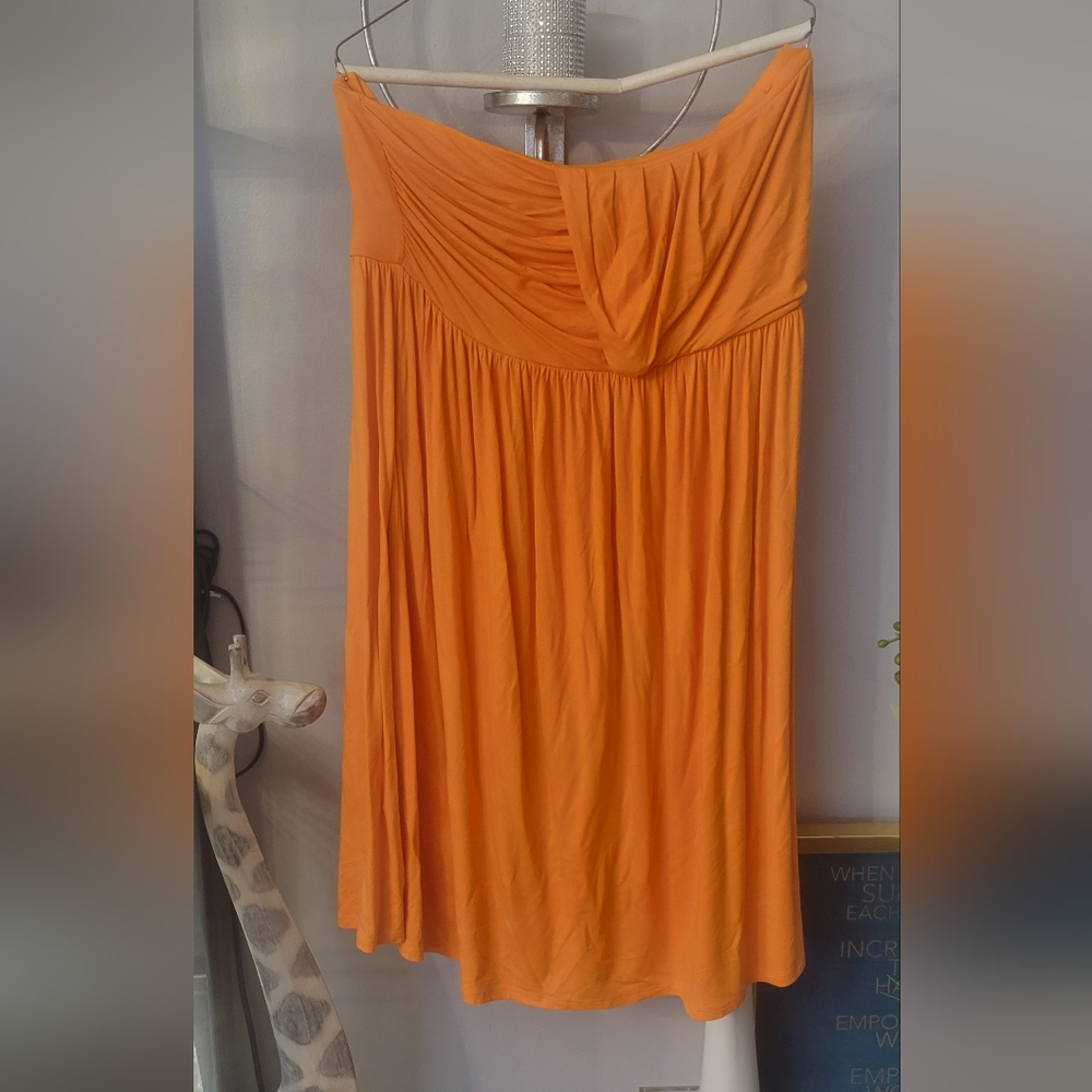 Women's plus strapless dress